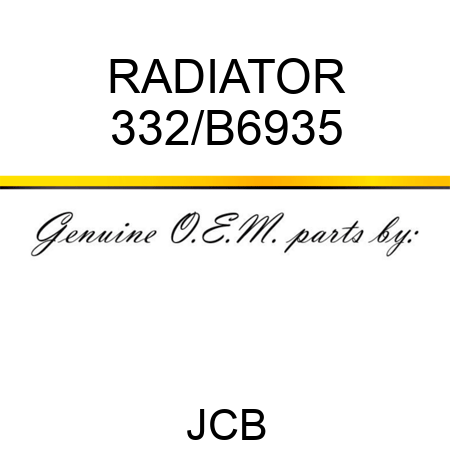 RADIATOR 332/B6935