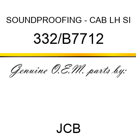 SOUNDPROOFING - CAB LH SI 332/B7712