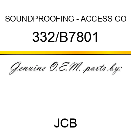SOUNDPROOFING - ACCESS CO 332/B7801