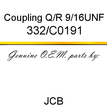 Coupling, Q/R 9/16UNF 332/C0191