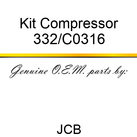 Kit Compressor 332/C0316