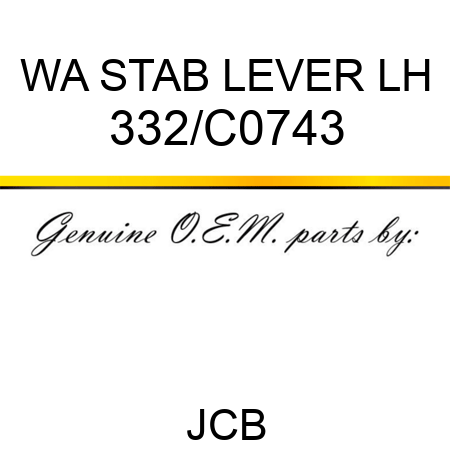WA STAB LEVER LH 332/C0743