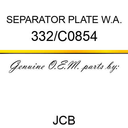 SEPARATOR PLATE W.A. 332/C0854