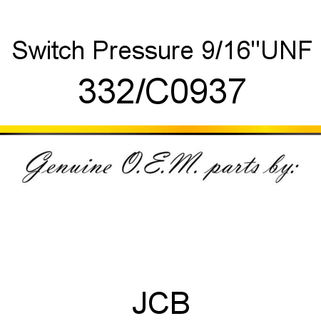 Switch, Pressure 9/16
