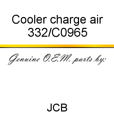 Cooler, charge air 332/C0965
