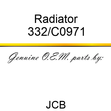 Radiator 332/C0971