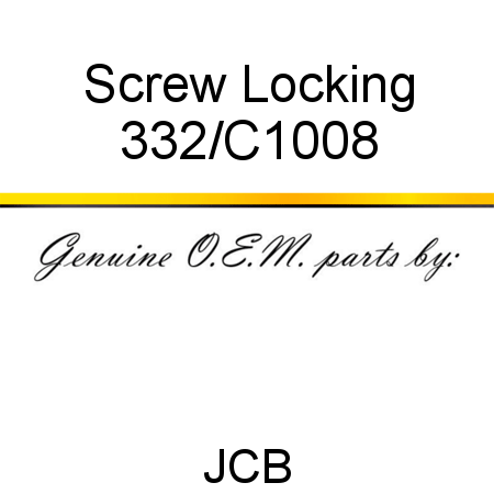 Screw, Locking 332/C1008