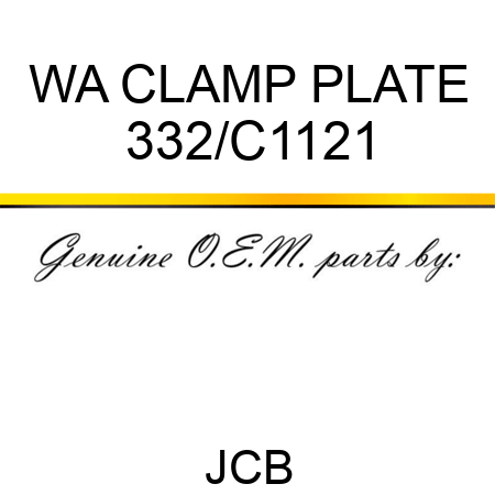 WA CLAMP PLATE 332/C1121