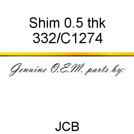 Shim, 0.5 thk 332/C1274