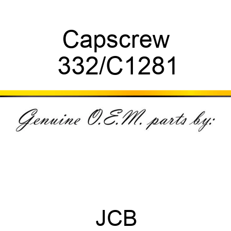 Capscrew 332/C1281