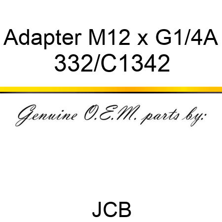 Adapter, M12 x G1/4A 332/C1342