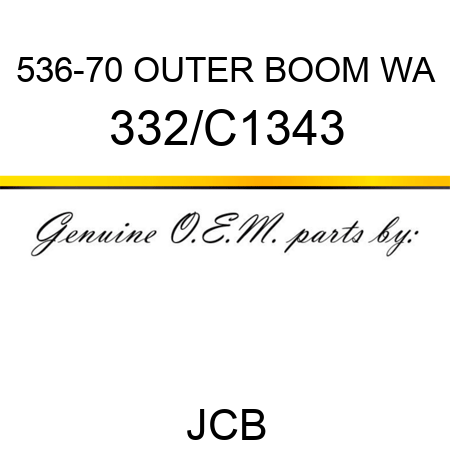 536-70 OUTER BOOM WA 332/C1343