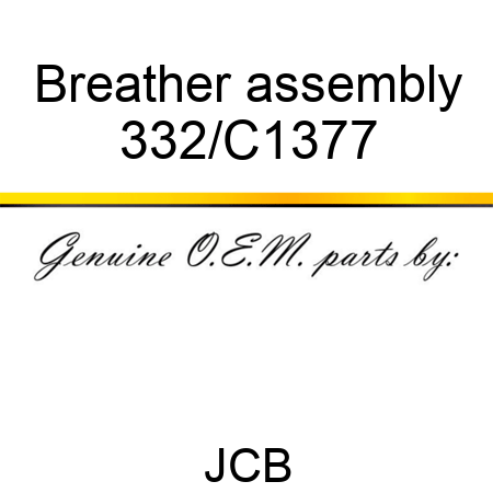 Breather assembly 332/C1377