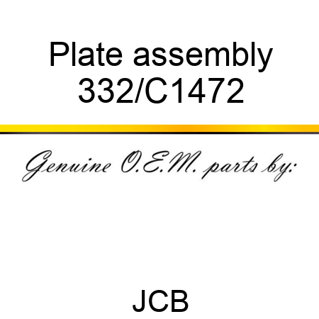 Plate assembly 332/C1472