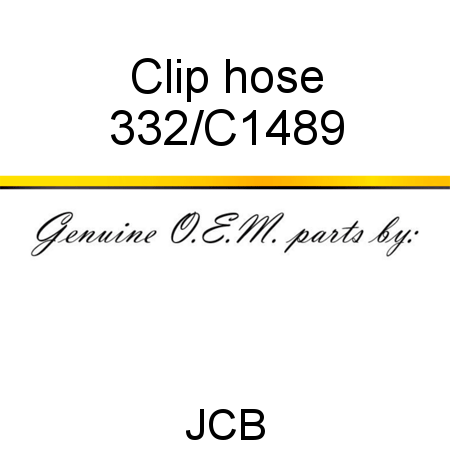 Clip, hose 332/C1489