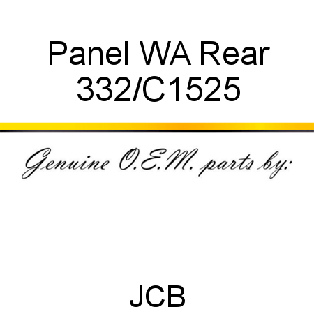 Panel, WA Rear 332/C1525