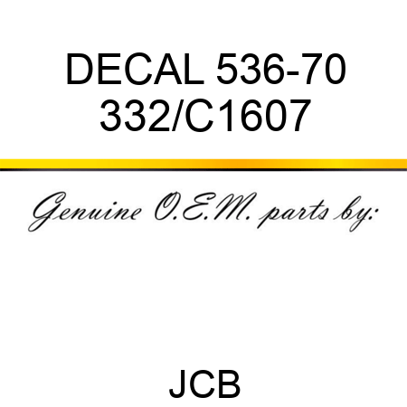 DECAL 536-70 332/C1607