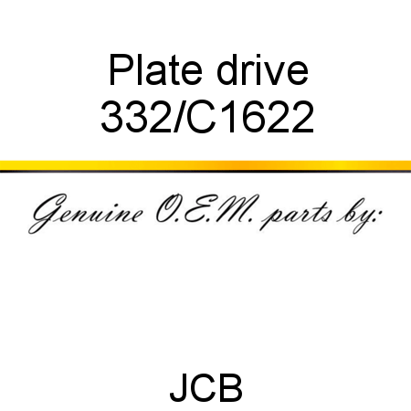 Plate, drive 332/C1622
