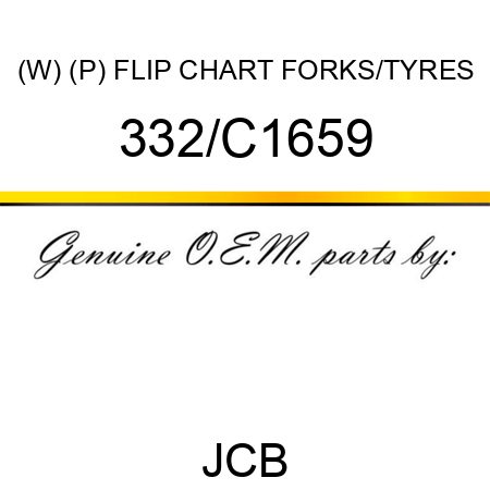 (W) (P) FLIP CHART FORKS/TYRES 332/C1659