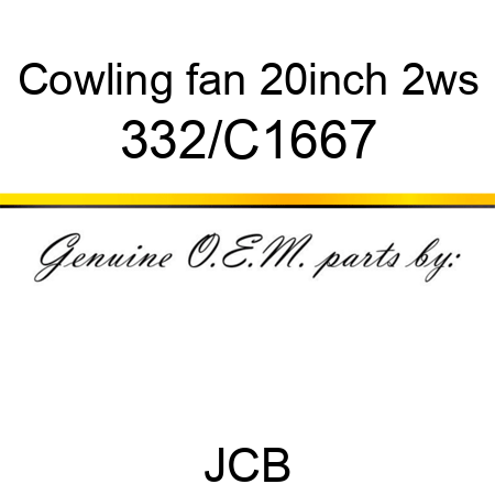 Cowling, fan 20inch 2ws 332/C1667