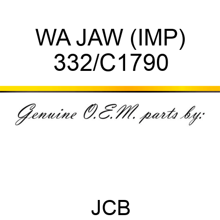 WA JAW (IMP) 332/C1790