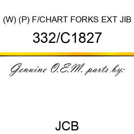(W) (P) F/CHART FORKS EXT JIB 332/C1827