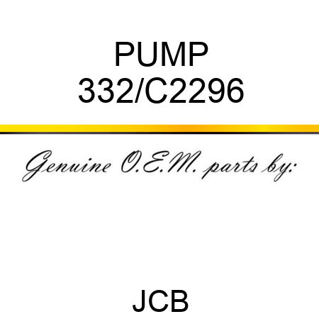 PUMP 332/C2296
