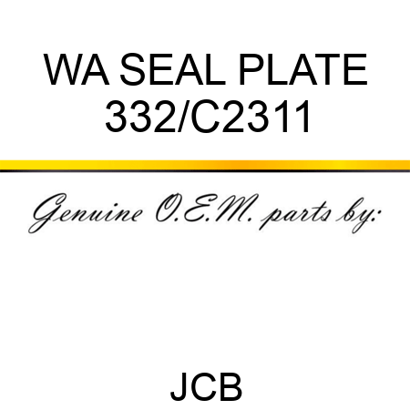 WA SEAL PLATE 332/C2311