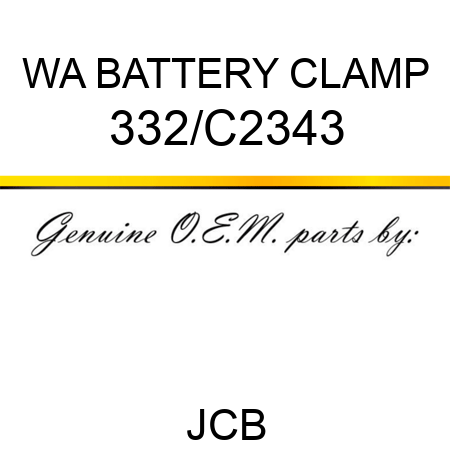 WA BATTERY CLAMP 332/C2343
