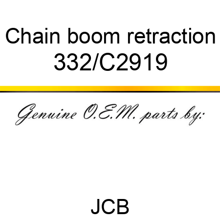 Chain, boom retraction 332/C2919