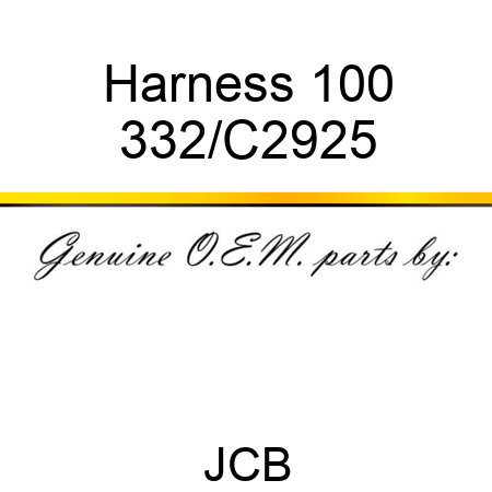 Harness 100 332/C2925