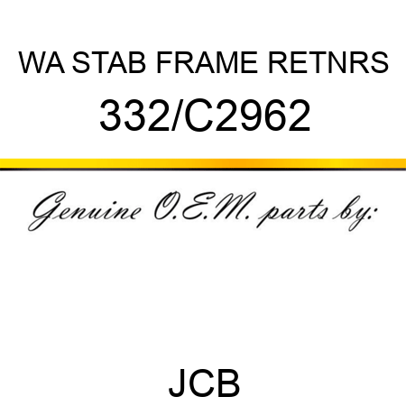WA STAB FRAME RETNRS 332/C2962