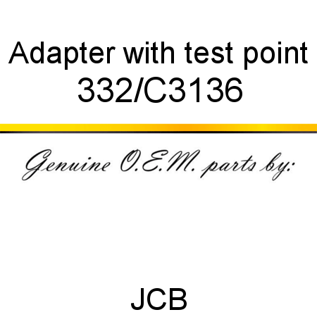 Adapter, with test point 332/C3136