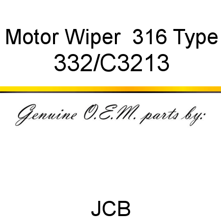 Motor, Wiper  316 Type 332/C3213