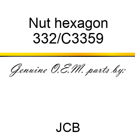 Nut hexagon 332/C3359