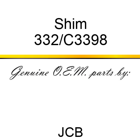 Shim 332/C3398