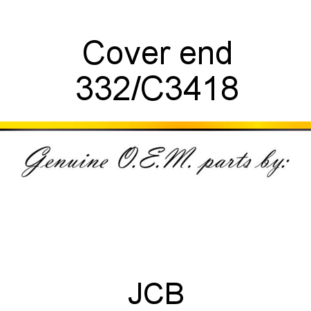 Cover, end 332/C3418