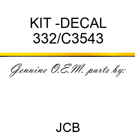 KIT -DECAL 332/C3543