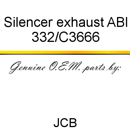 Silencer, exhaust, ABI 332/C3666