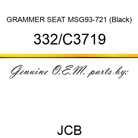 GRAMMER SEAT MSG93-721 (Black) 332/C3719
