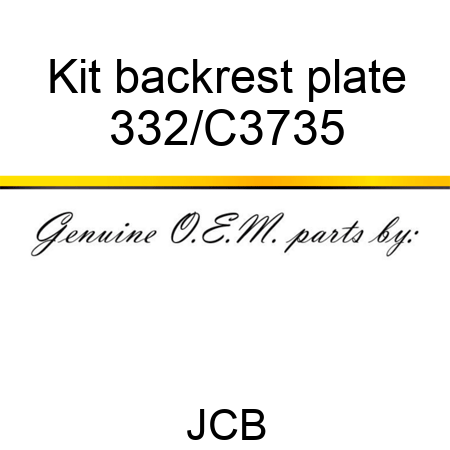 Kit backrest plate 332/C3735