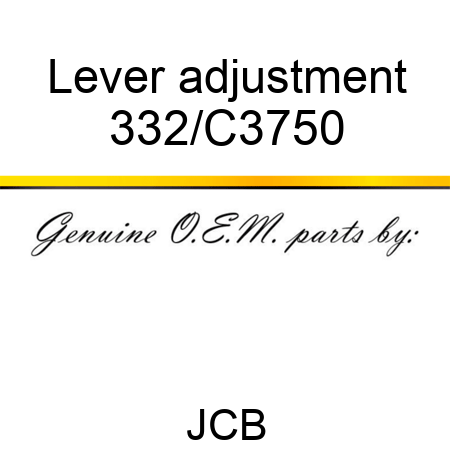 Lever adjustment 332/C3750