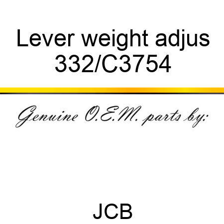 Lever weight adjus 332/C3754