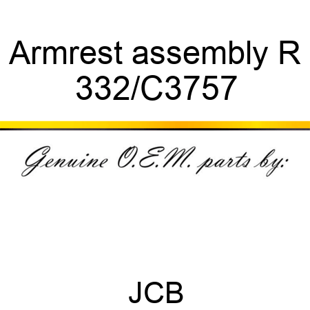 Armrest assembly R 332/C3757