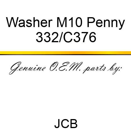 Washer M10 Penny 332/C376