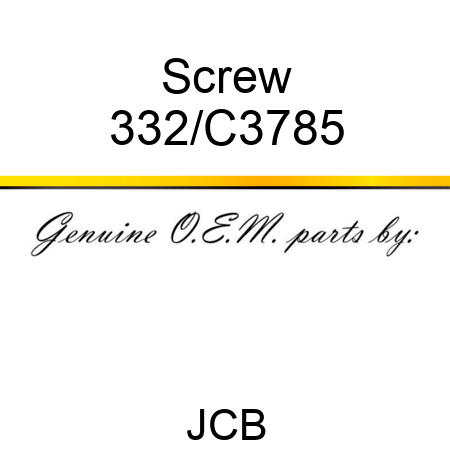 Screw 332/C3785