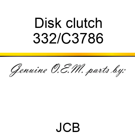 Disk clutch 332/C3786