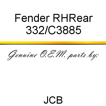 Fender, RH,Rear 332/C3885