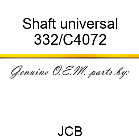 Shaft universal 332/C4072