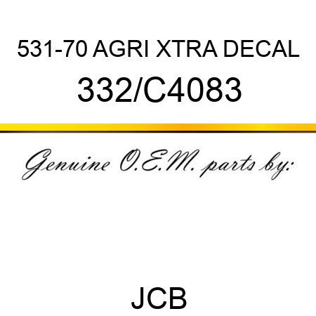 531-70 AGRI XTRA DECAL 332/C4083